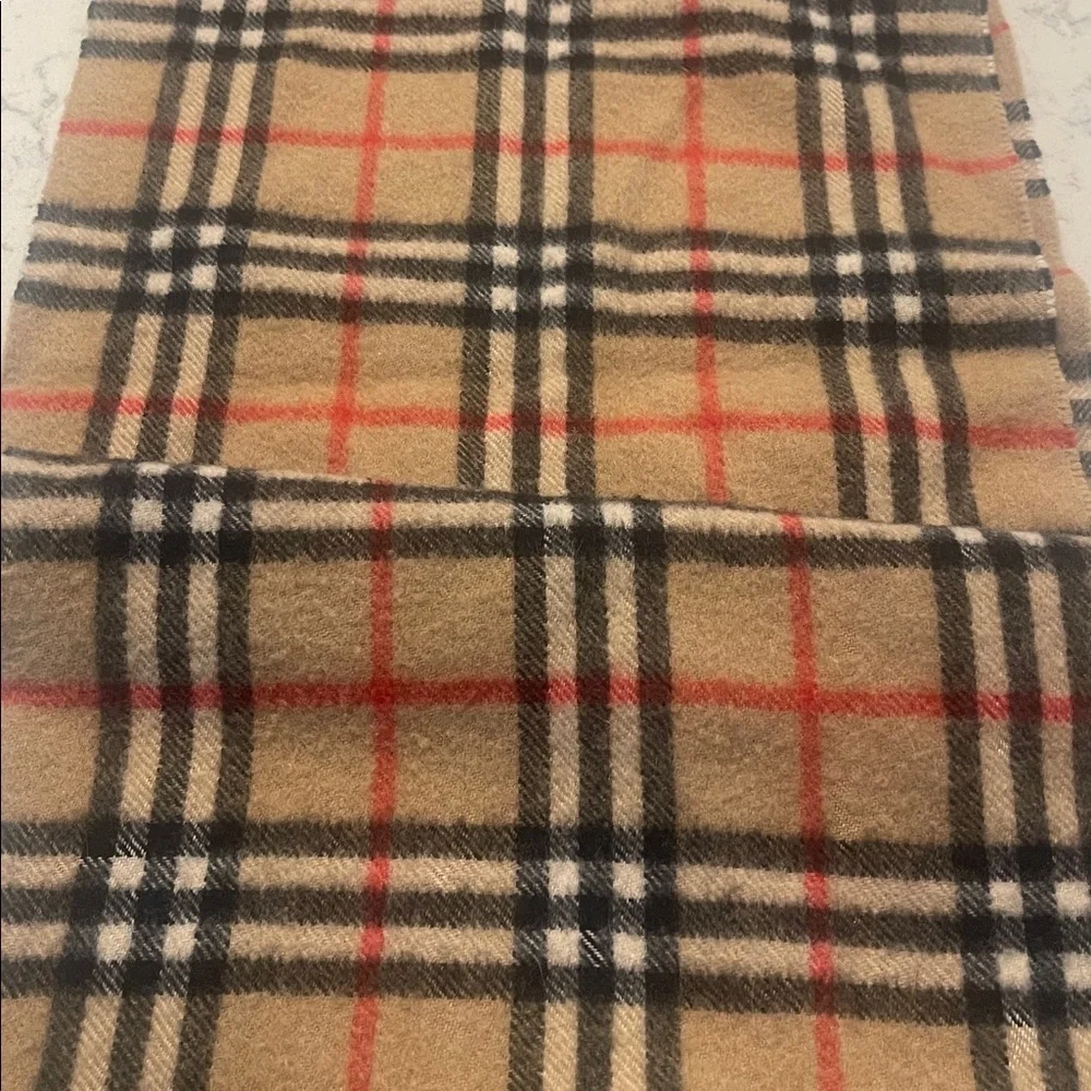 Vintage Burberry Cashmere Nova Check Scarf